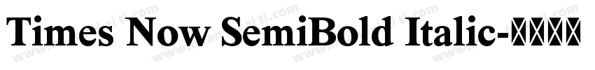 Times Now SemiBold Italic字体转换